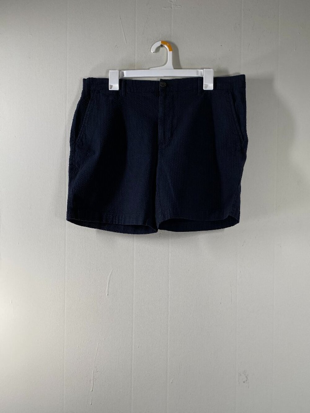 Goodthreads Shorts Men's 36 Mid Rise Blue Black Textured Stripes Casual